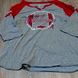 Half sleeve, half v neck, M